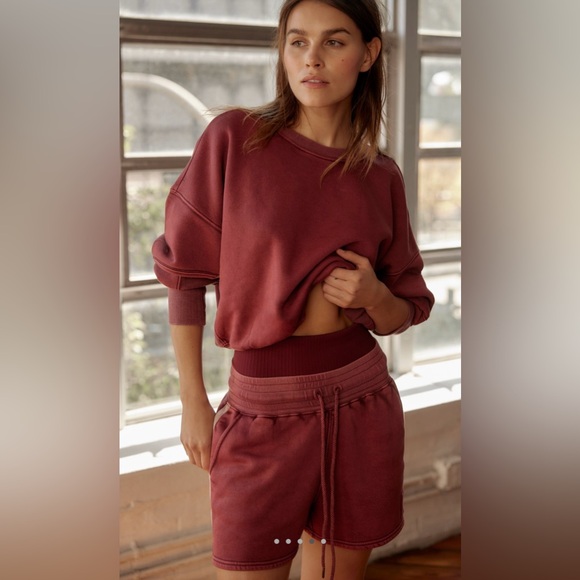 FP Movement by Free People Pants - Hold ISF Free People Movement XS Sprint to the Finish Set in Mahogany Red